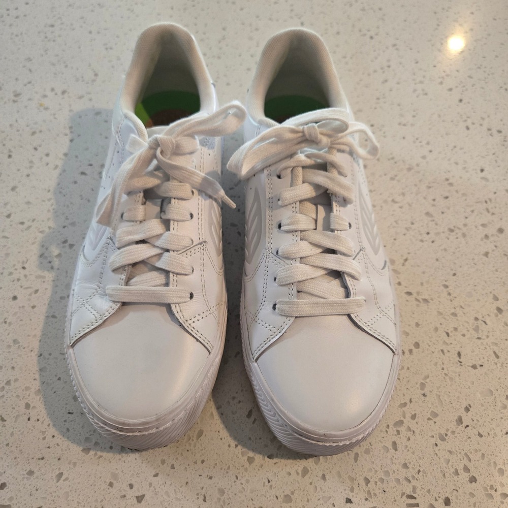 Cariuma Salvas Mens 9 White Leather Sneakers Low Top The Trade Desk SW-1023 - Picture 2 of 10